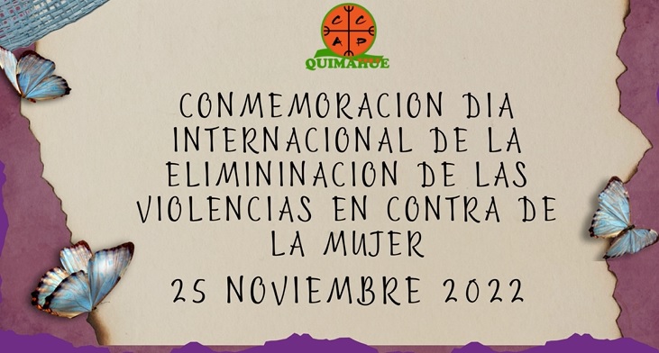 Conmemoración Día Internacional de la Eliminación de las Violencias en Contra de la Mujer